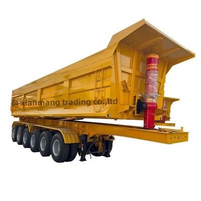comprar Semi remolque de 3/4 eje trasero, cilindro hidráulico tipo U 20 toneladas 50 toneladas camión de descarga con remolque para la venta online manufacture