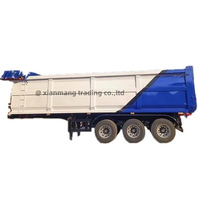 comprar 3/4 Ejes 45 metros cúbicos 70 toneladas camión de descarga de tiradores, remolque de descarga hidráulico en China online manufacture