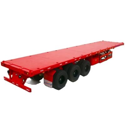 comprar China Xianmang Semirremolque de piso plano de 40 pies Contenedor de transporte de piso plano Semirremolque a la venta online manufacture