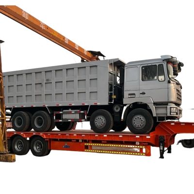 comprar Tri Axle 80ton Lowboy Semirremolque Desmontable de cuello de ganso Remolque de cama baja para Tanzania online manufacture