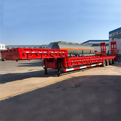 comprar 4 ejes 80T remolque de carga baja con amplificadores con suspensión mecánica y muelles online manufacture