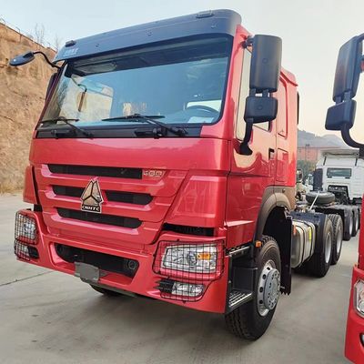 Un buen precio. Tipo de combustible diésel Sinotruk Tractor de camión usado Cabeza 371HP 6X4 Con ventana manual en línea