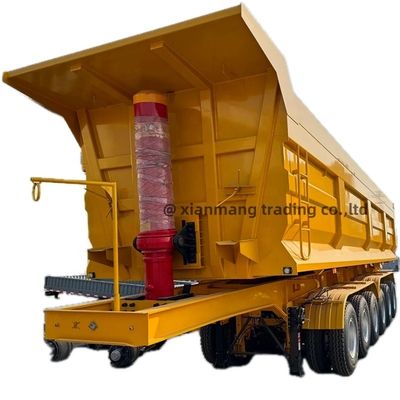 Un buen precio. Semi-remolque de carga pesada y tipo U 50/60 toneladas remolque de camión Tandem Box de inclinación hidráulica remolque de inclinación para la venta en línea