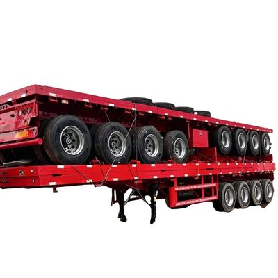 Un buen precio. Fabrica de personalización 40 pies semirremolque de cama plana 2 ejes 3 ejes 4 ejes chasis del tractor Dolly para conectar en línea
