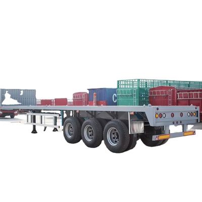 Un buen precio. 3 y 4axel 40ft 50ft 60ft Container Flatbed Trailer Tanzania Usado Flatbed Semi Trailer para Venta en línea