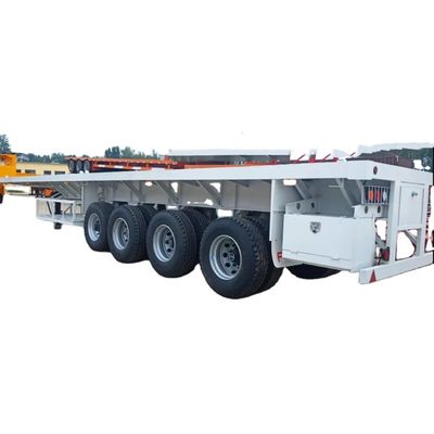 Un buen precio. 3 4 Ejes Cama plana Semi remolques 40 Ft Contenedor Cama plana Semi remolque para la venta en Tanzania en línea