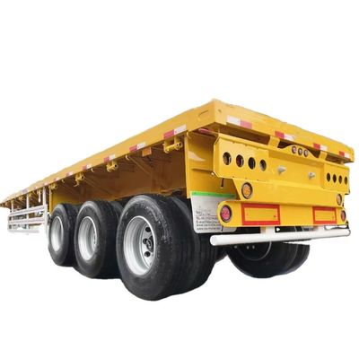 Un buen precio. Transporte de contenedores 2 3 4 Ejes 20 pies Plataforma Semi-remolque de cama plana Semi-remolque a la venta con eje Fuwa / BP en línea
