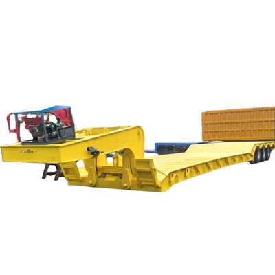 Un buen precio. 2 Línea 4 Eje Relámpago de cama baja 80-120ton Desmontable de cuello de ganso Semi camión Relámpago de baja altura para la venta Malawi en línea