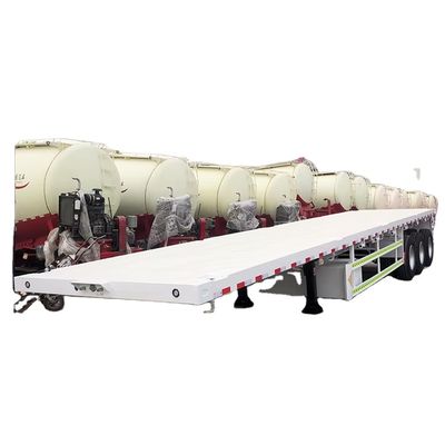 Un buen precio. 3 4 Axel 12.5M 40ft Semi-remolque de piso plano Contenedor de auto de piso plano transportador para la venta en línea