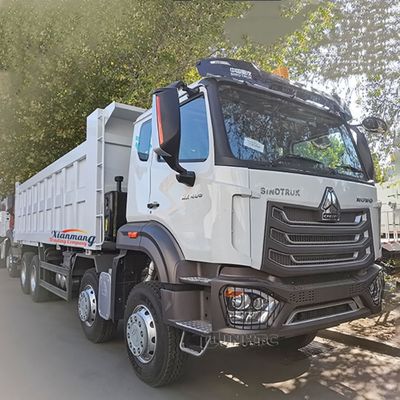 Un buen precio. HOWO NX Directo o izquierdo de la mano 320-400HP de segunda mano TIPPER camión 12 ruedas 8X4 camión de minería de basura tanque de combustible 400L en línea