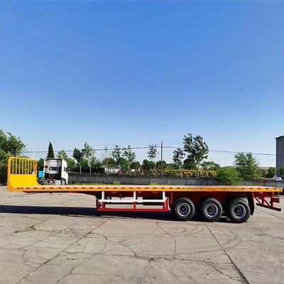 Un buen precio. Contenedor de aluminio de acero al carbono de 40 pies para transporte de placas planas semirremolque neumáticos originales de 3 ejes / 4 ejes / 5 ejes (12R20) en línea
