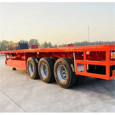 Un buen precio. 3 Ejes Personalizado 2 4 5 6 Ejes 40 Ft 12.00R20 Contenedor de neumáticos Transporte de semirremolque de cama plana con carga útil máxima de 30 toneladas en línea