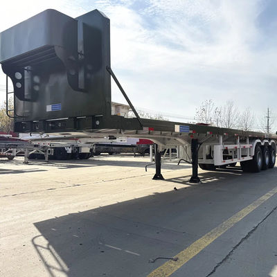 Un buen precio. Nuevo semirremolque de 12 neumáticos de tres ejes con sistema de frenado antibloqueo para transporte de contenedores y carga en línea