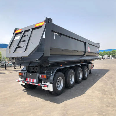 Un buen precio. 4 Ejes HYVA cilindro de elevación hidráulica Semi remolque con retroceso U-Bucket Color se puede personalizar de acuerdo con las necesidades del cliente en línea