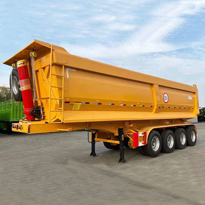 Un buen precio. 4 Ejes 80 toneladas 12R20 (12R22.5 puede ser personalizado) neumáticos original eje descarga Semi remolque U-Bucket en línea