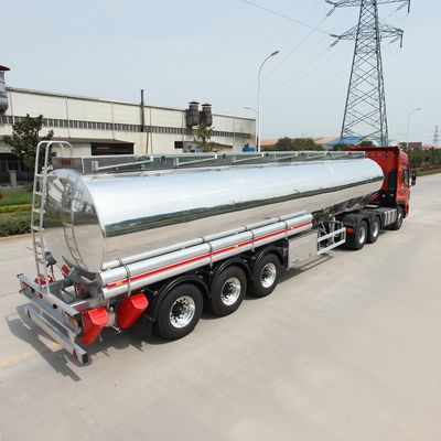 Un buen precio. Nuevo 3 ejes 45.000 litros sistema de freno aerodinámico de doble línea del tanque de transporte de combustible semirremolque en línea